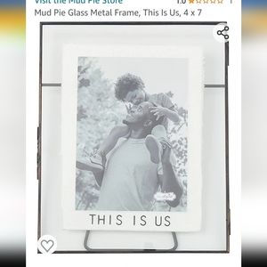 Mud pie "This is us" picture frame-glass/metal